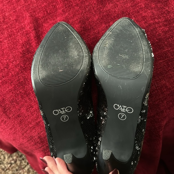 Cato Sequin Pointy Toe Platform Stilettos - Picture 8 of 8